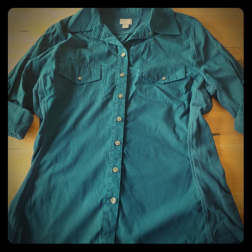 Converse One Star Navy Blue Button Up
